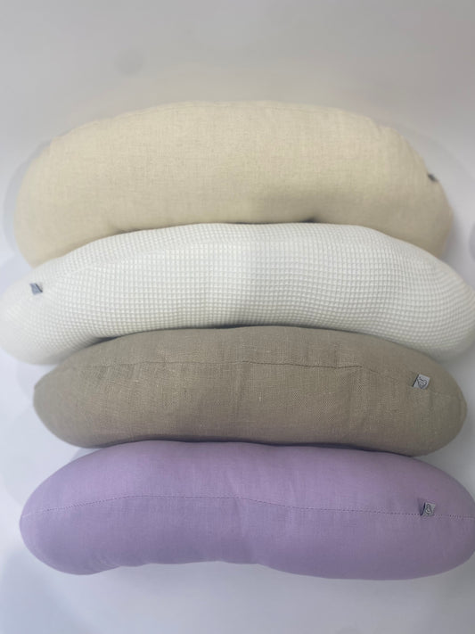 Tummy Time Pillows | White Linen