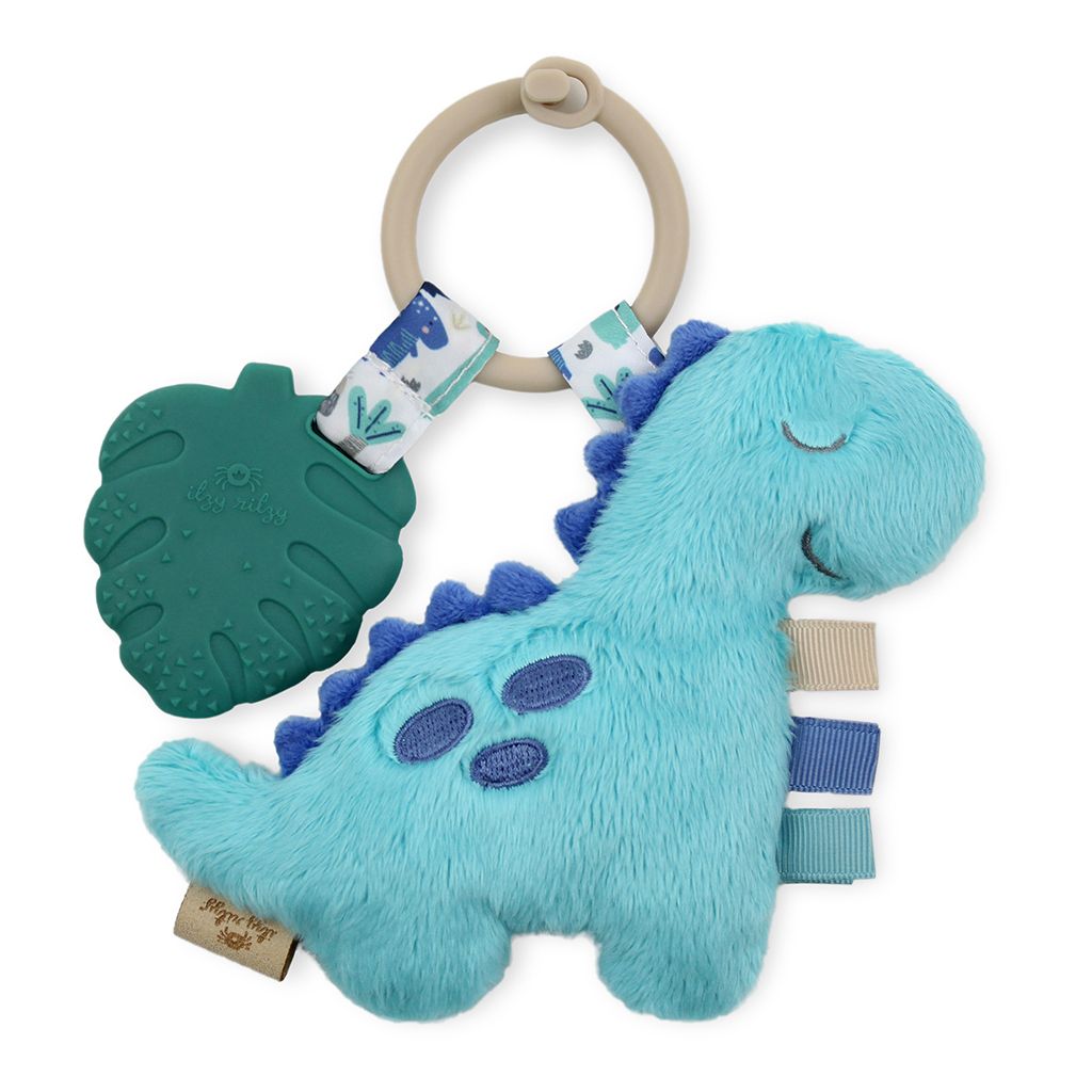 Itzy Pal Plush & Teether | Blue Dino