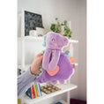 Load image into Gallery viewer, Ritzy Lovey Plush and Teether Toy | Purple Dinosaur
