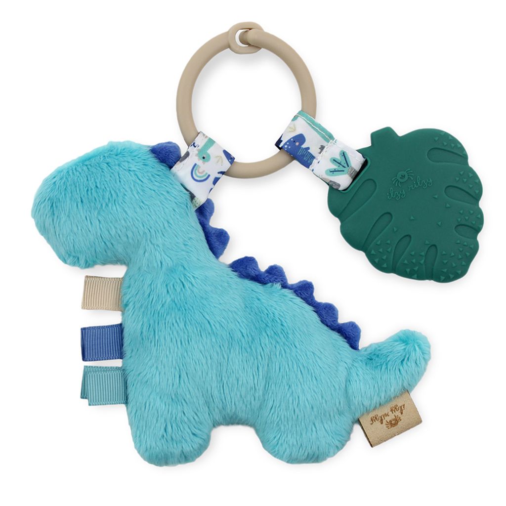 Itzy Pal Plush & Teether | Blue Dino